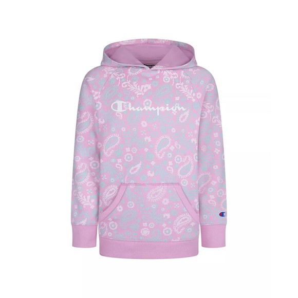 NWT CHAMPION Big Girls Paisley Script Fleece Hoodie, Sizes: L, XL - Picture 1 of 6